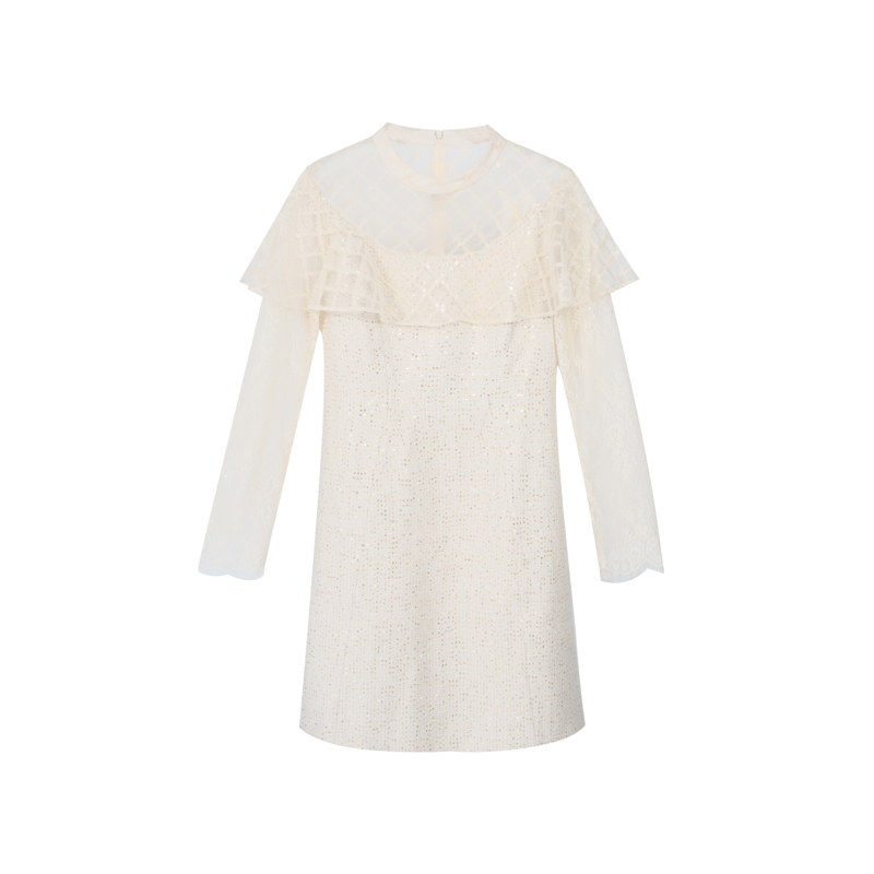 【小铃铛】她翼春季气质女裙法式蕾丝圆领长款优雅ZF5343333480