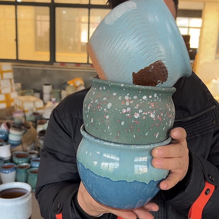 微瑕啦啦啦粗陶花盆