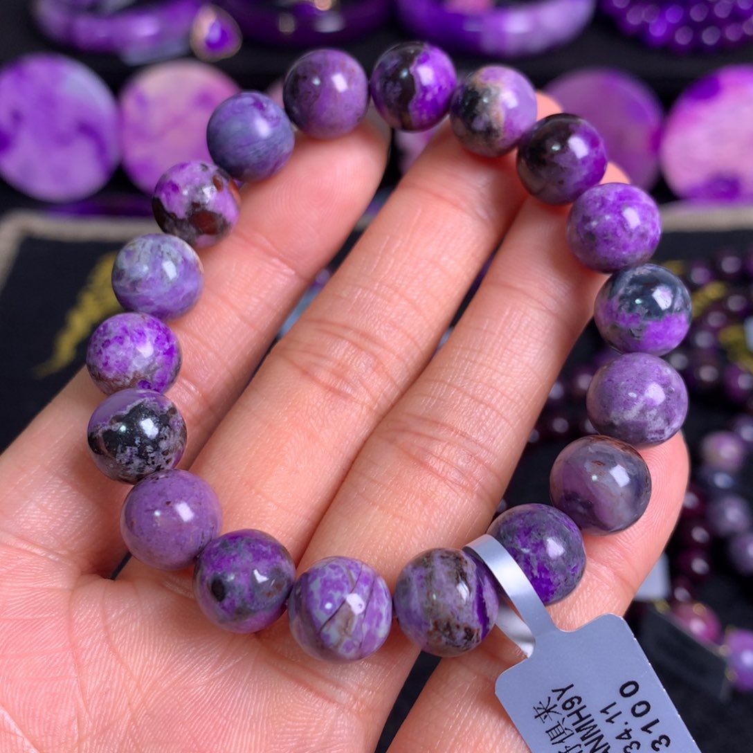 苏纪石（舒俱来）樱花紫手串未镶嵌嘟**爱