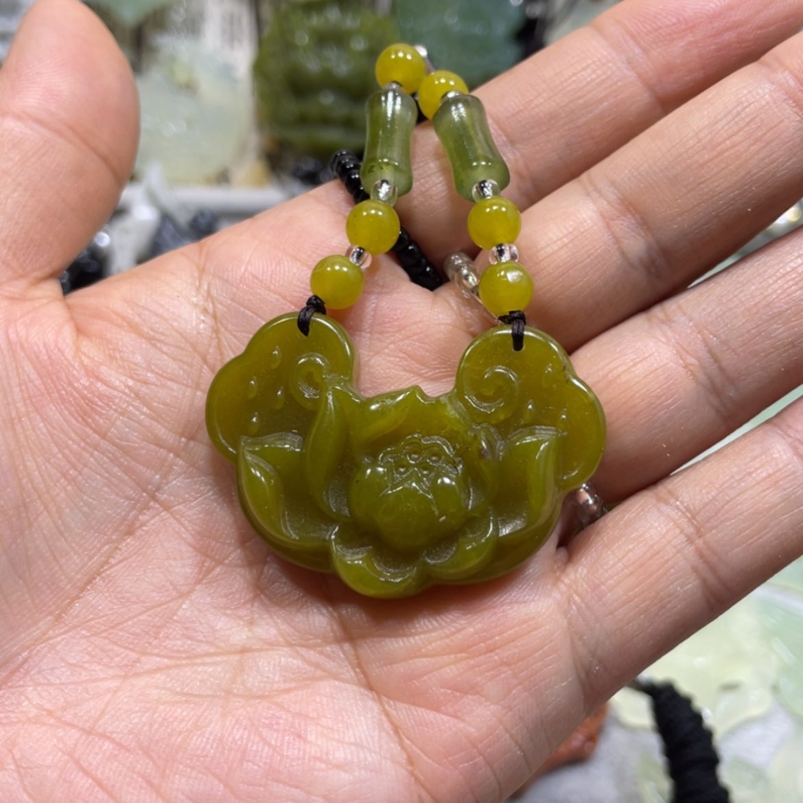 【闪购商品】岫玉未镶嵌颈饰41吊坠