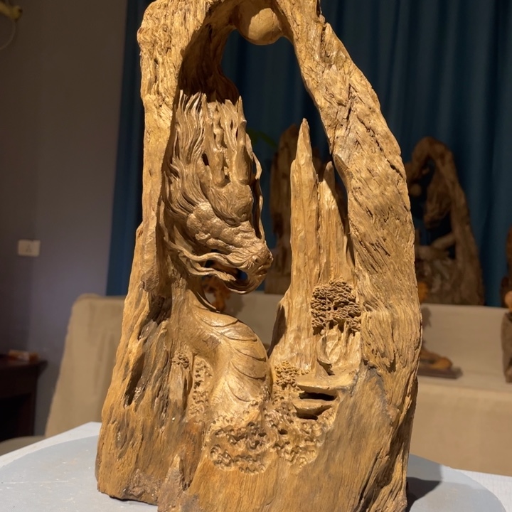 柏木（崖柏）大*问天摆件