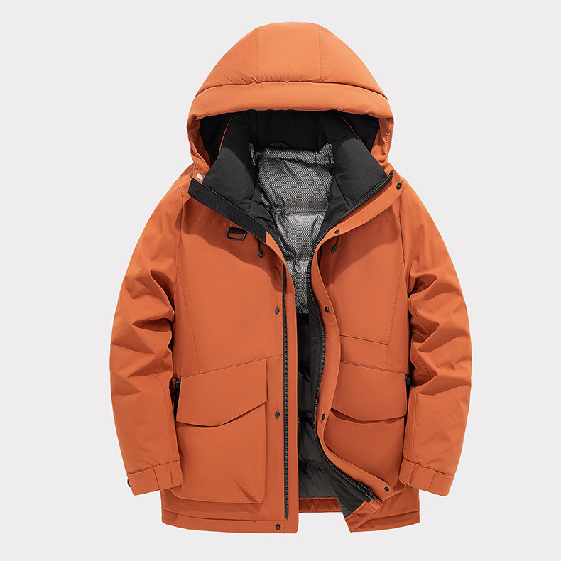 冲锋衣羽绒服连帽户外三防工装加厚男女同款休闲保暖秋冬外套8068