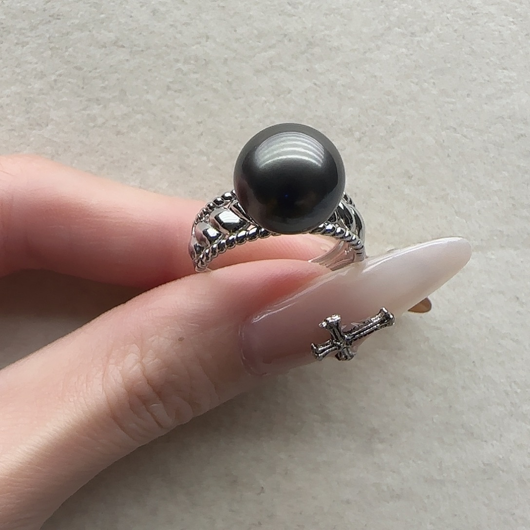 戒指32银S925镶嵌海水珍珠