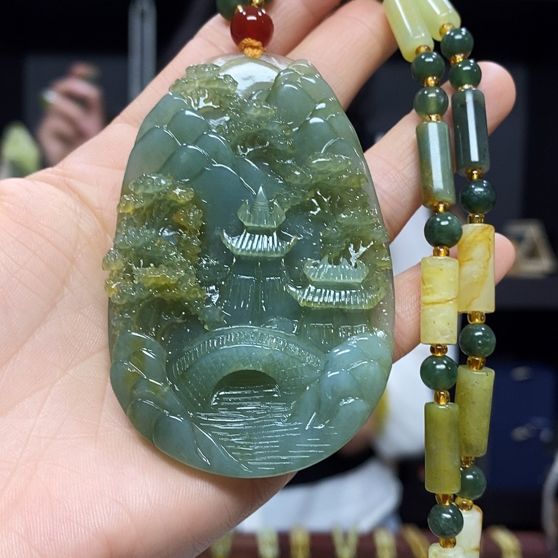 岫玉挂件吊坠未镶嵌