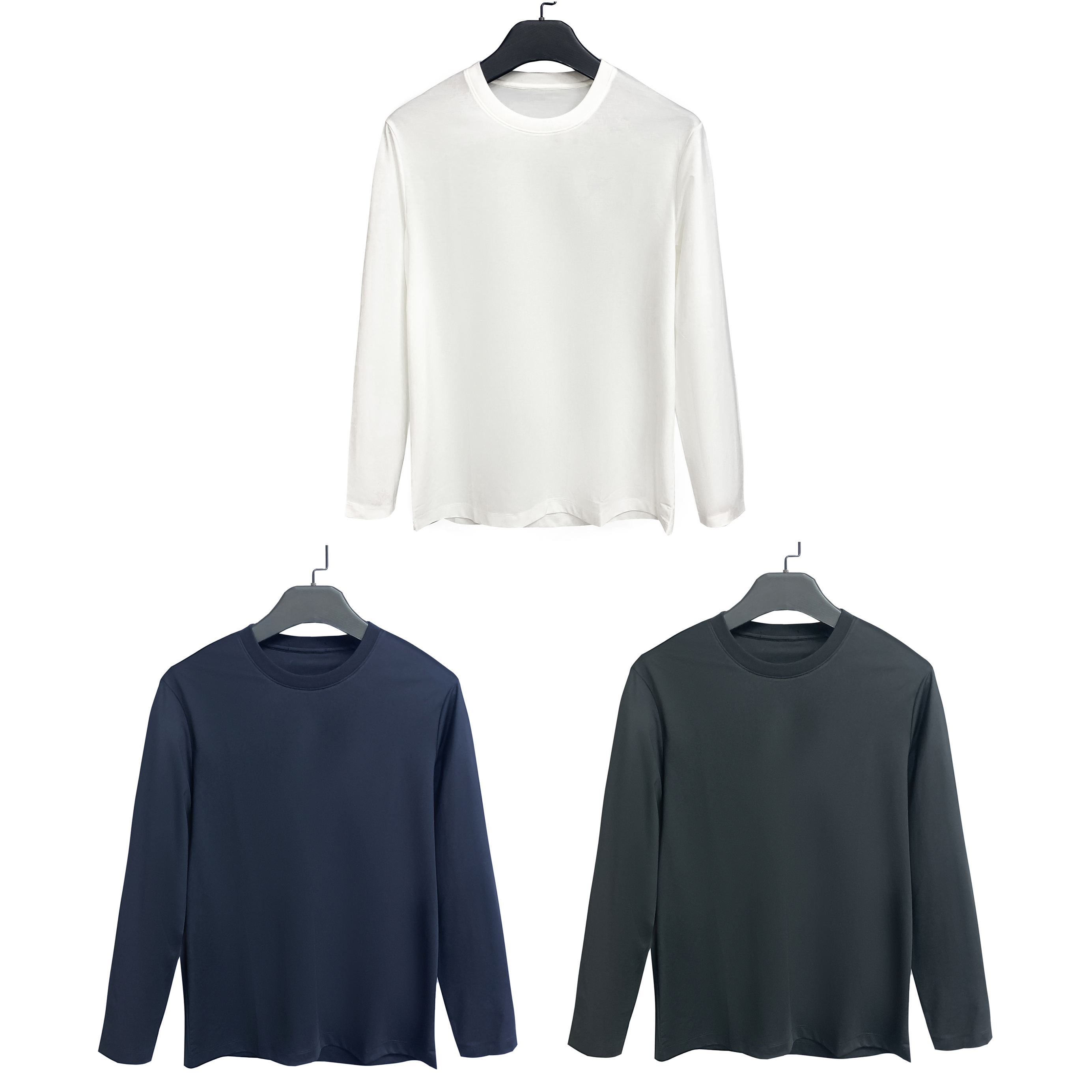 E-多斯【凉感石墨烯】优质棉凉感科技防晒弹力夏季卫衣长袖T恤80200