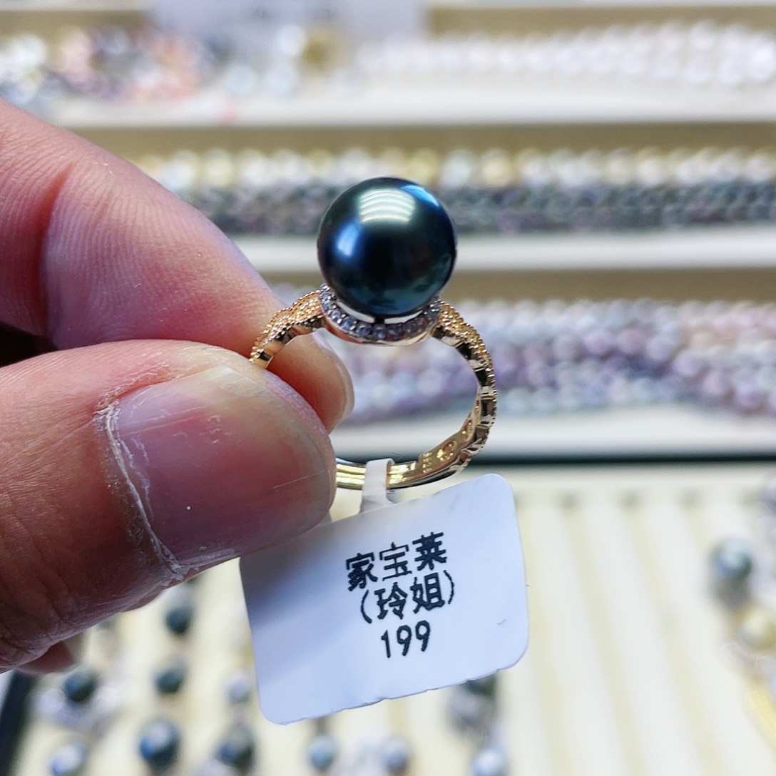 海水珍珠戒指银S925镶嵌