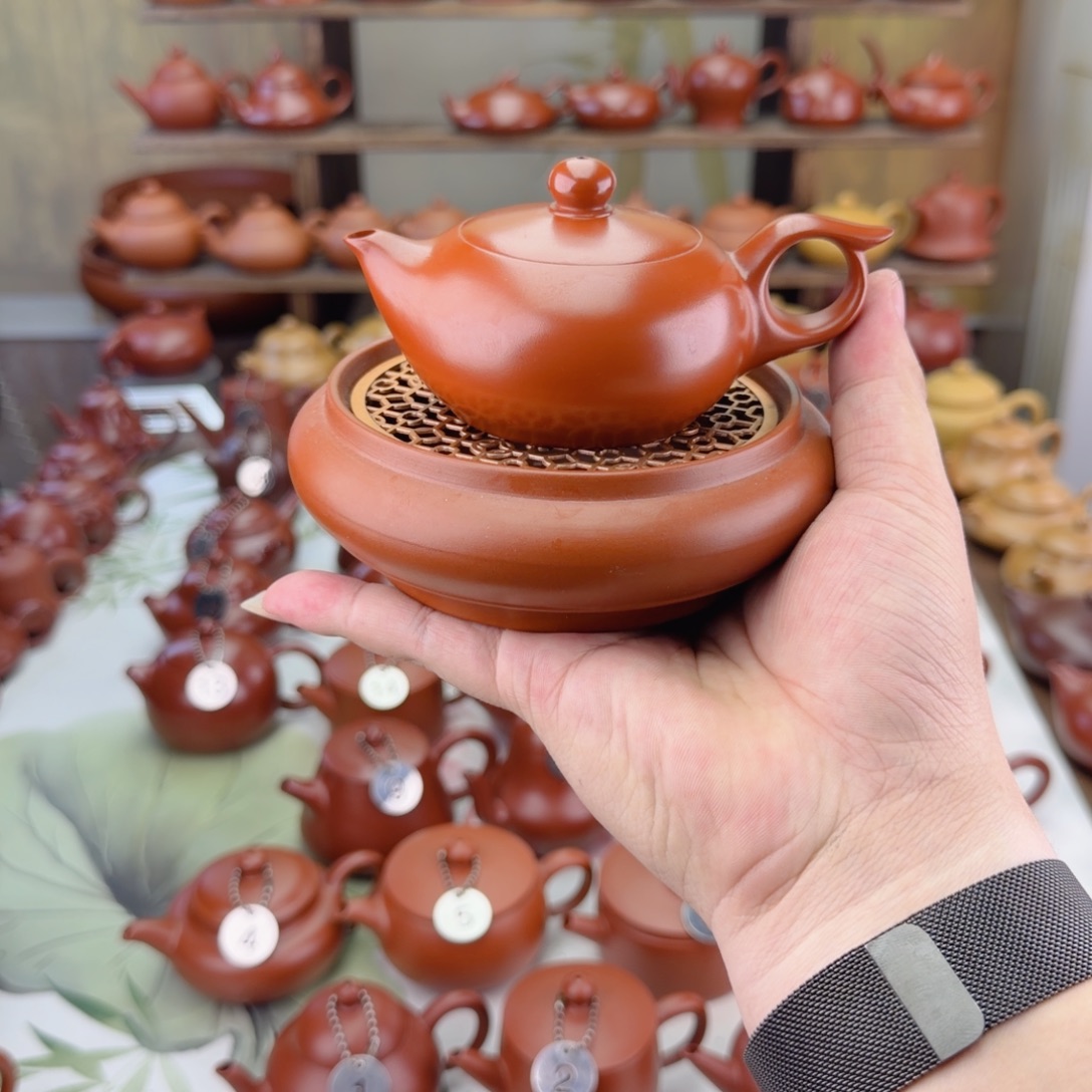 深***号茶壶紫砂薄胎水磨内嵌凤鸣壶