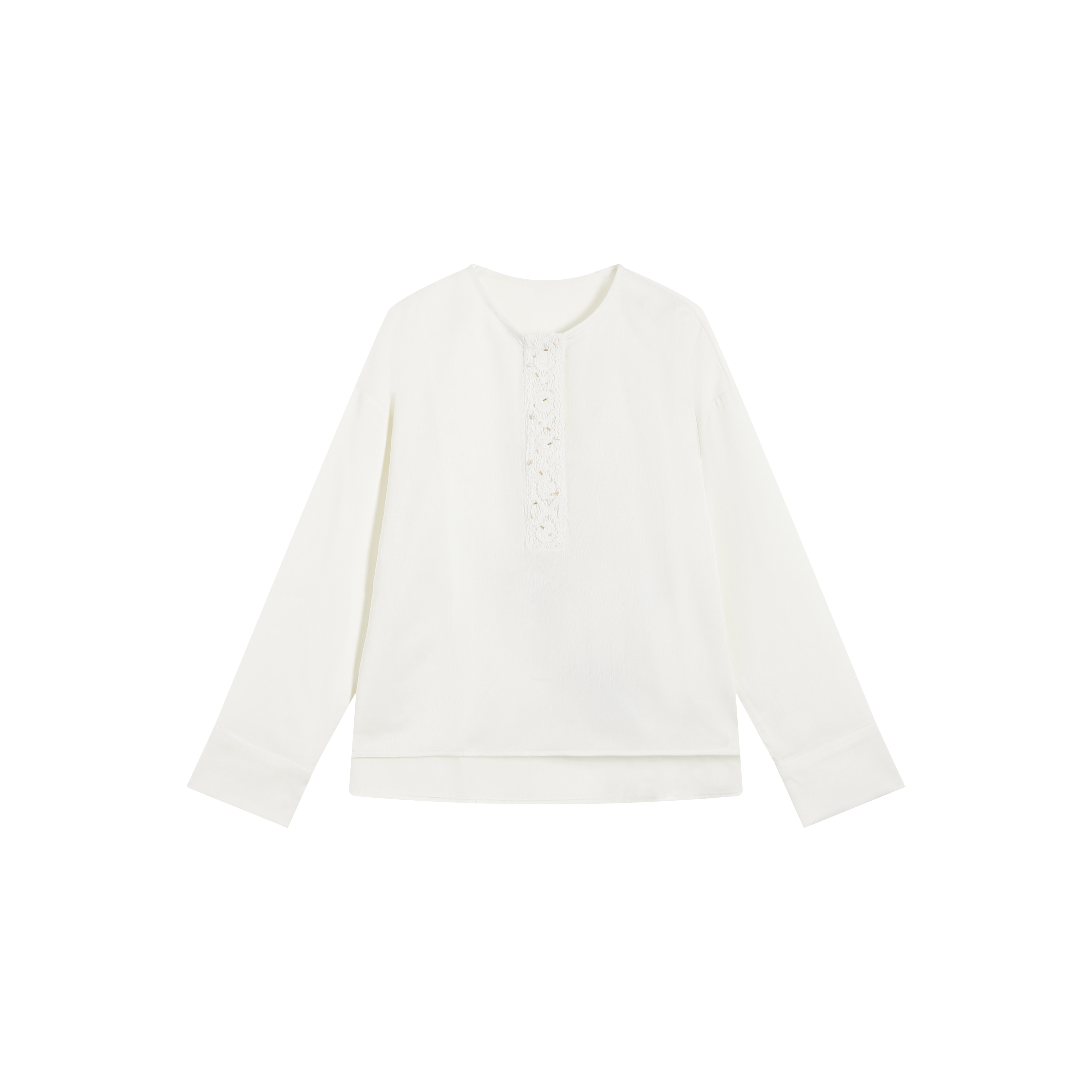 【一一】长袖打底宽松型袖气质衬衫圆领JYY-A10279