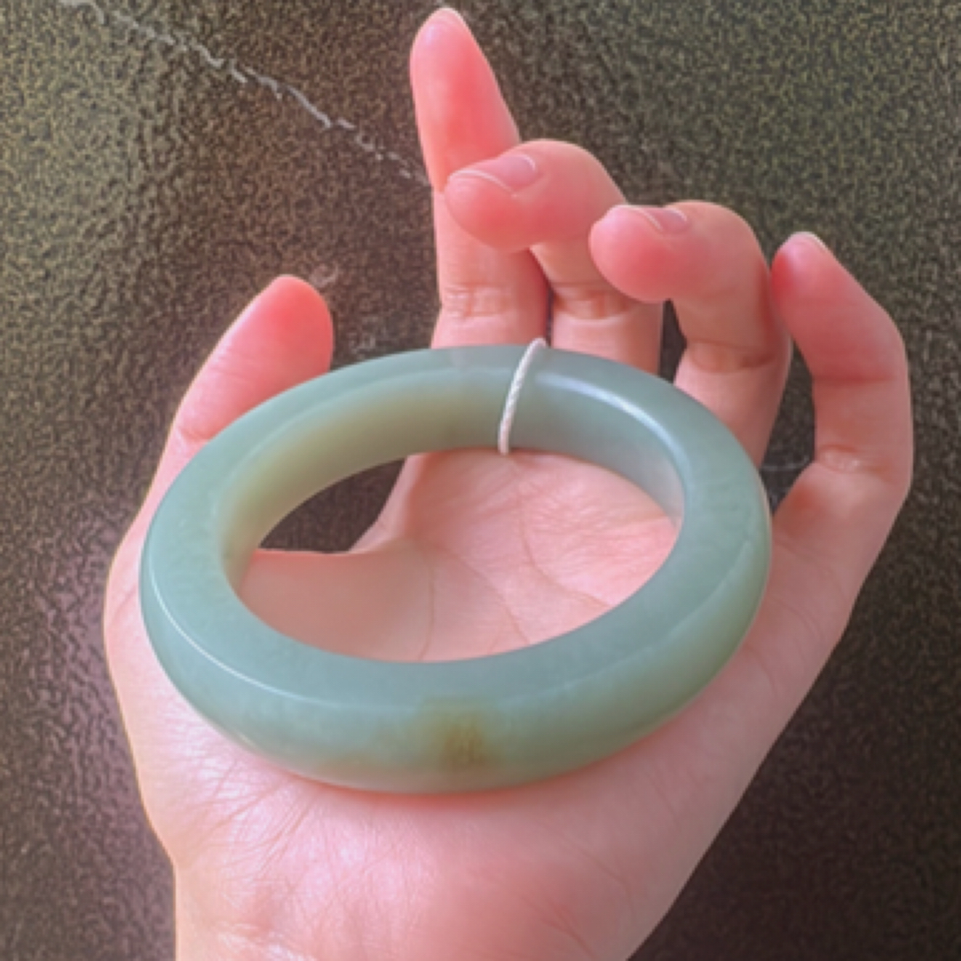 【和田玉且末蓝手镯】色调高级内敛含蓄58.3/13.4/11