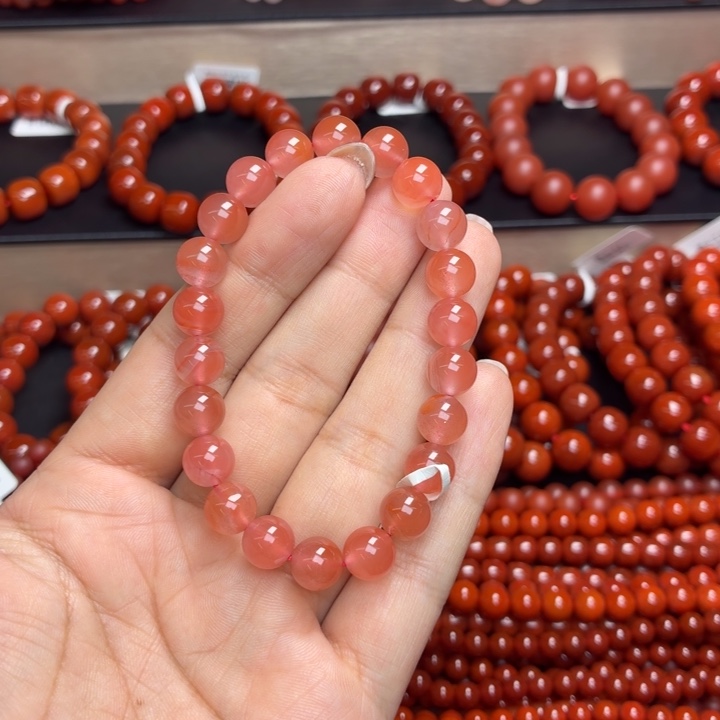 妹***-南红玛瑙未镶嵌天然南红玛瑙手串
