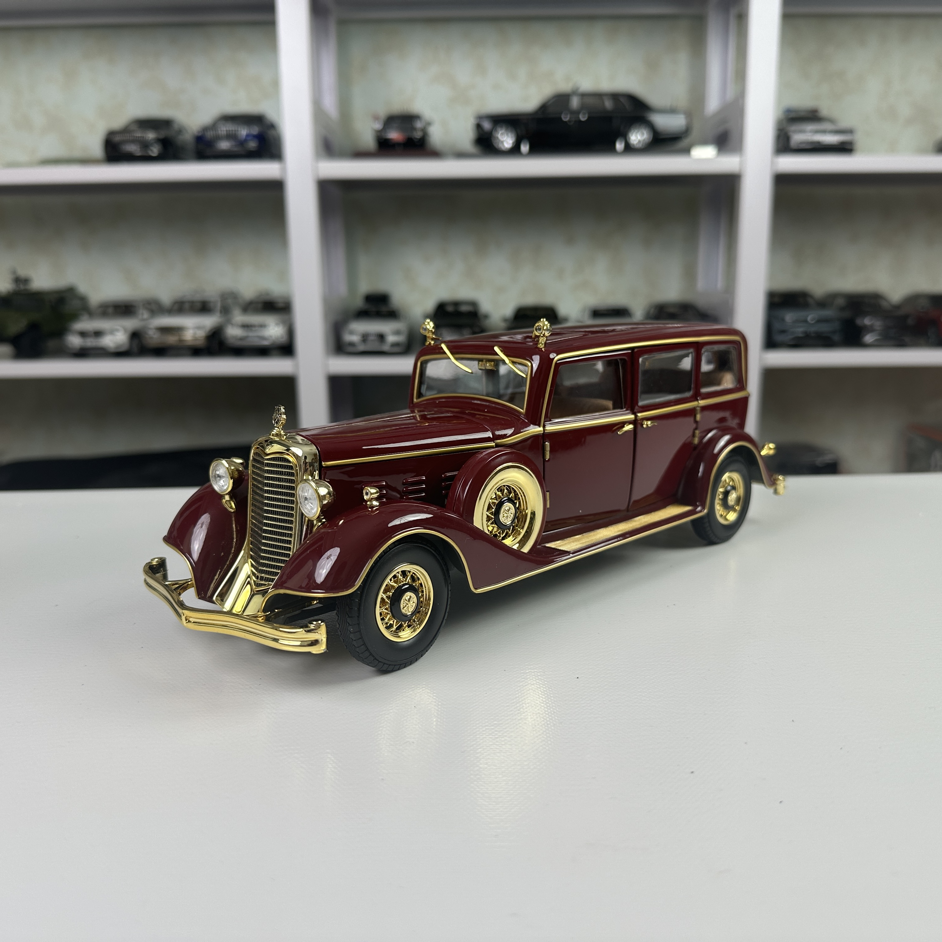 禺谷1:18伪满皇宫溥仪老爷车 静态仿真汽车模型 老爷车 收藏礼品