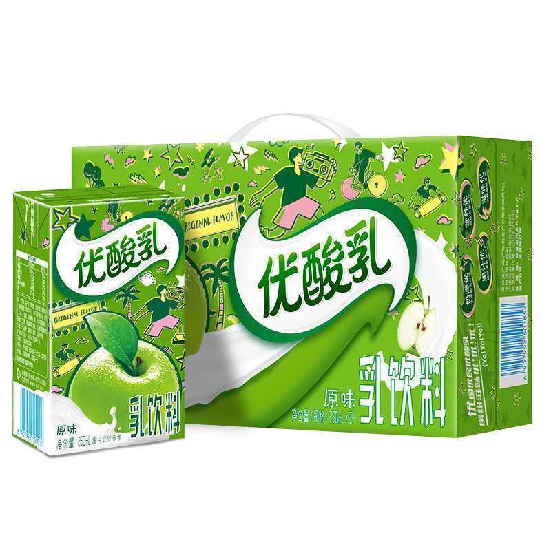 【7月产】伊利优酸乳酸奶饮品250ml*24盒多口味可选