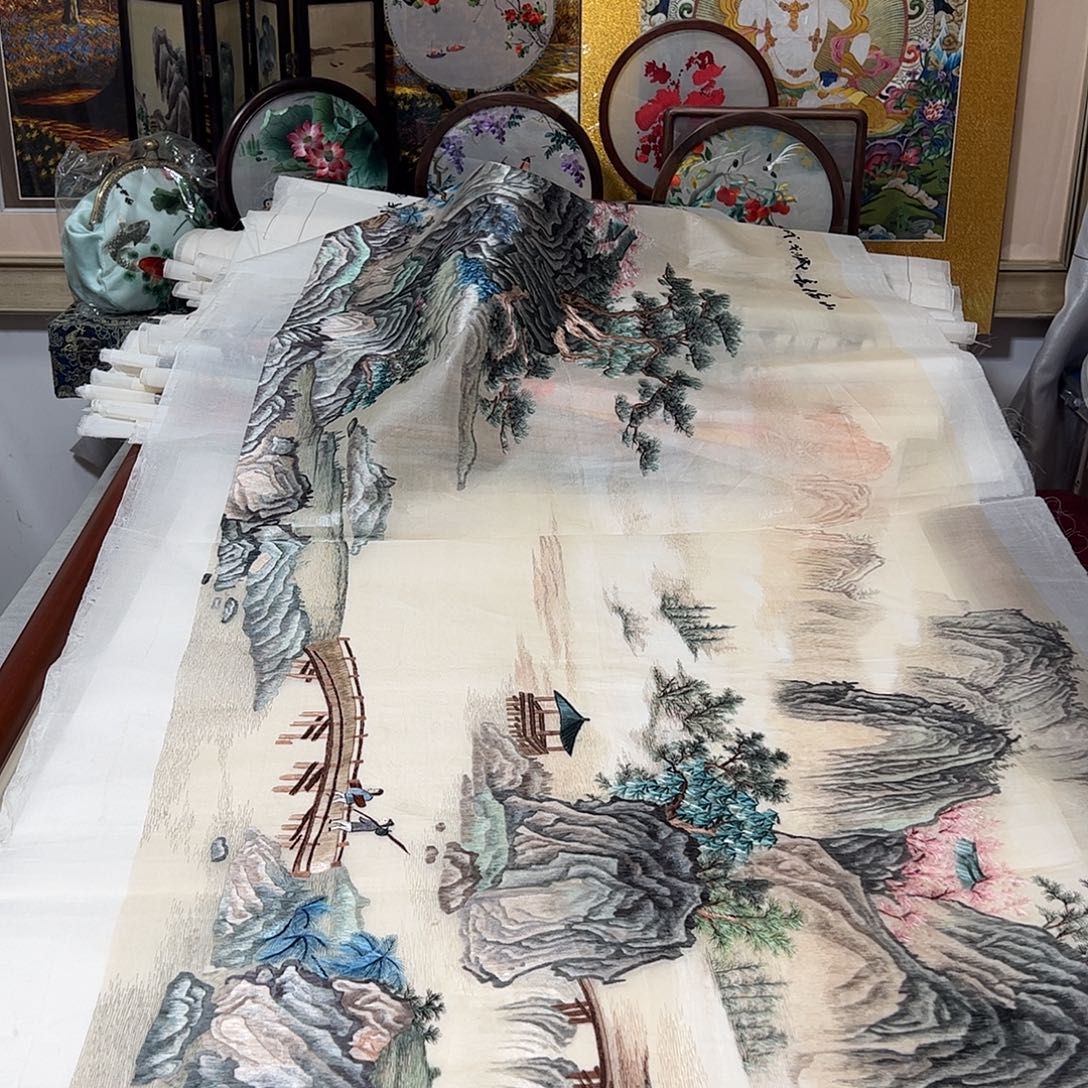 雅***居刺绣纯手工刺绣画