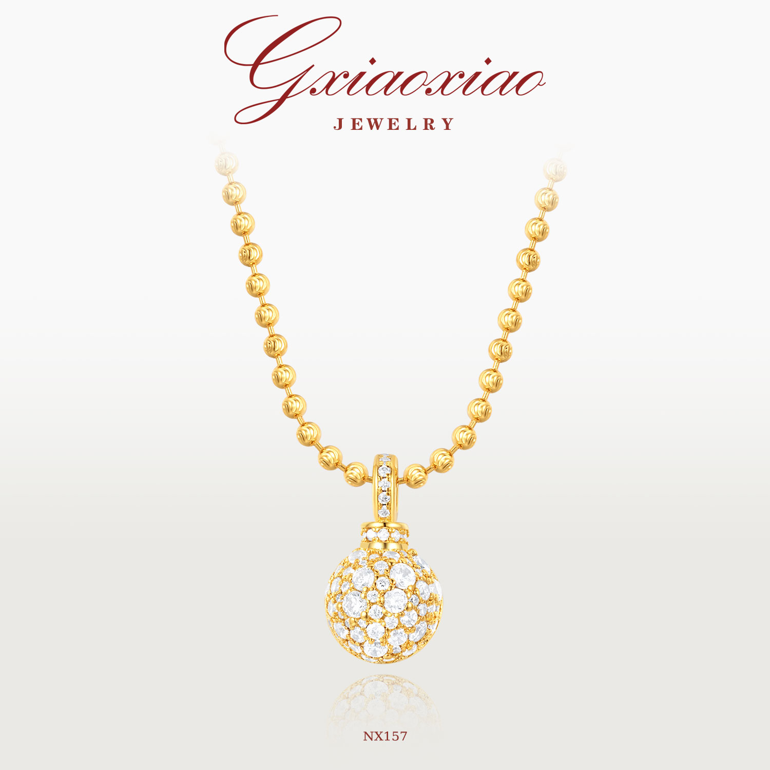 G XIAOXIAO 镀K金 【璀璨晚宴】时尚精致满天星球项链 NX157