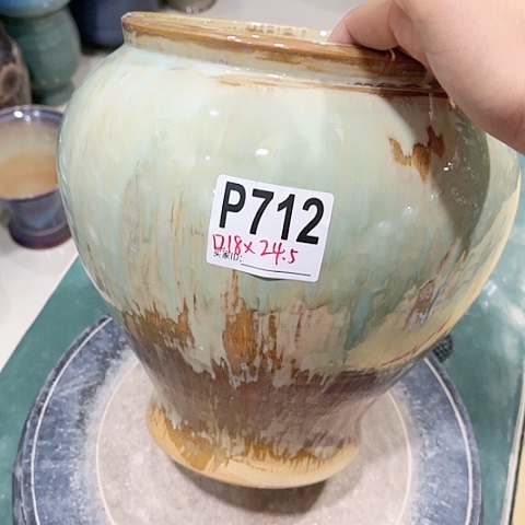 红陶景德镇陶瓷花盆手工-无孔