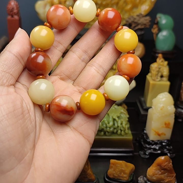 寿山石印石手串手串手串