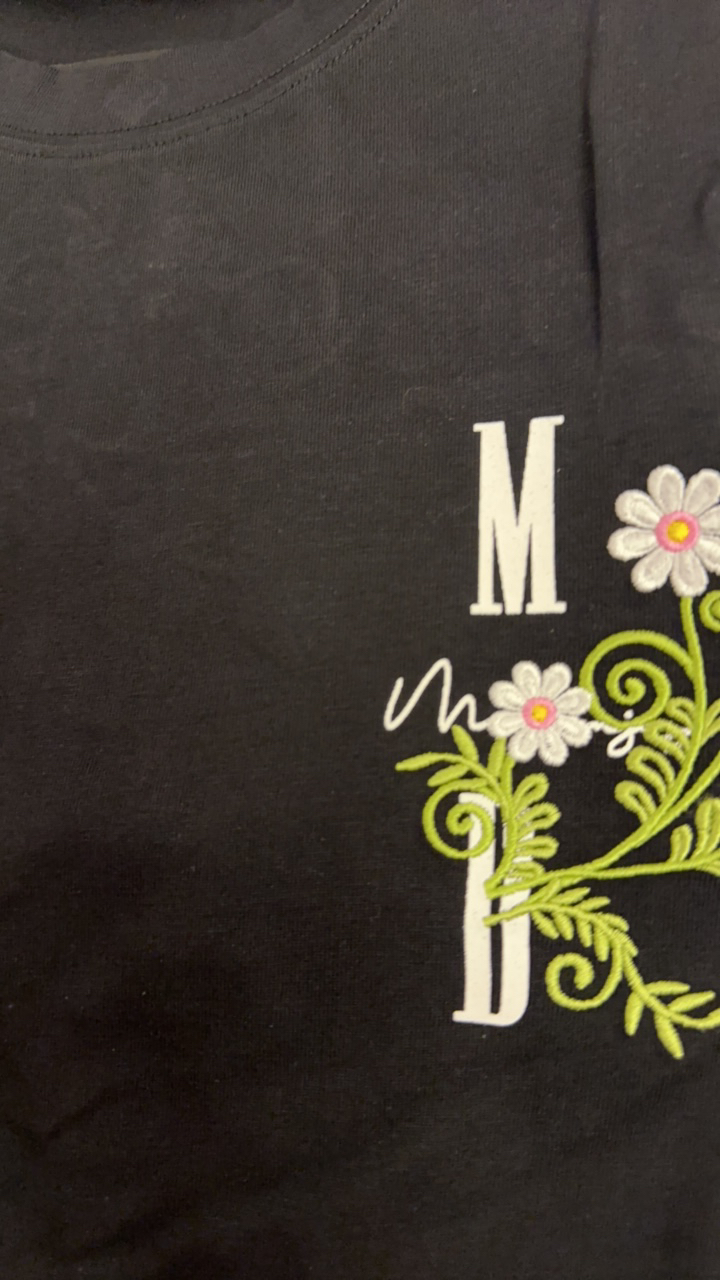 ME花卉刺绣下架短袖