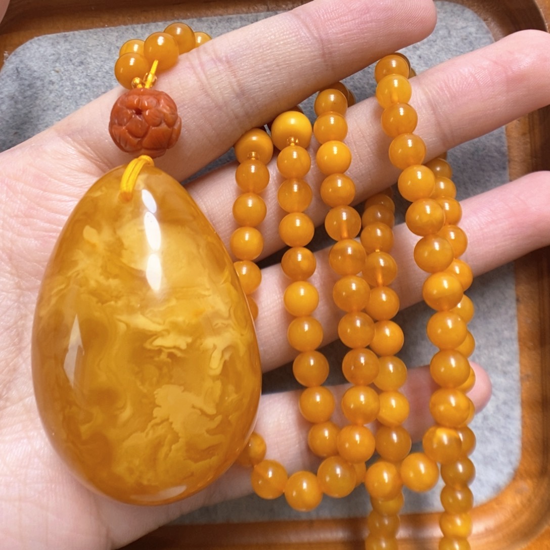 蜜蜡项链未镶嵌蜜蜡吊坠