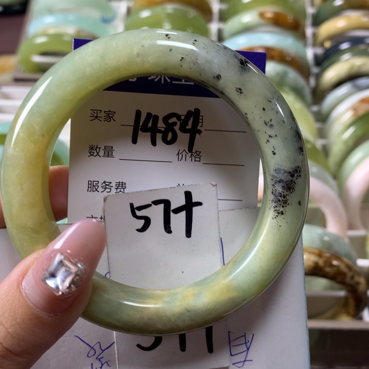 蛇纹石玉手镯未镶嵌1484