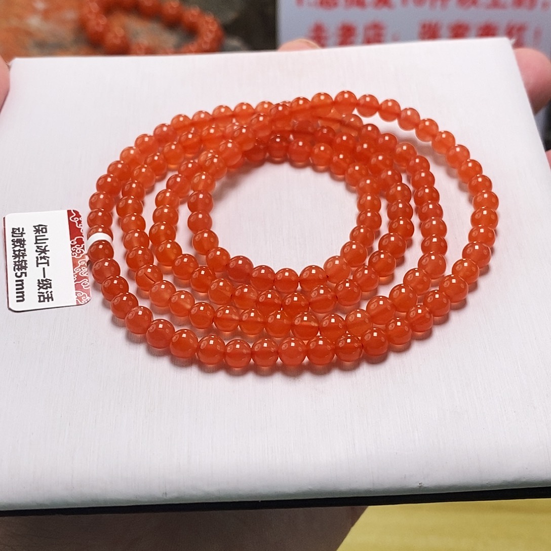 南红玛瑙未镶嵌手链