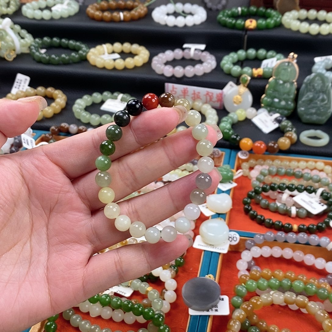 和田玉手链 8MM未镶嵌