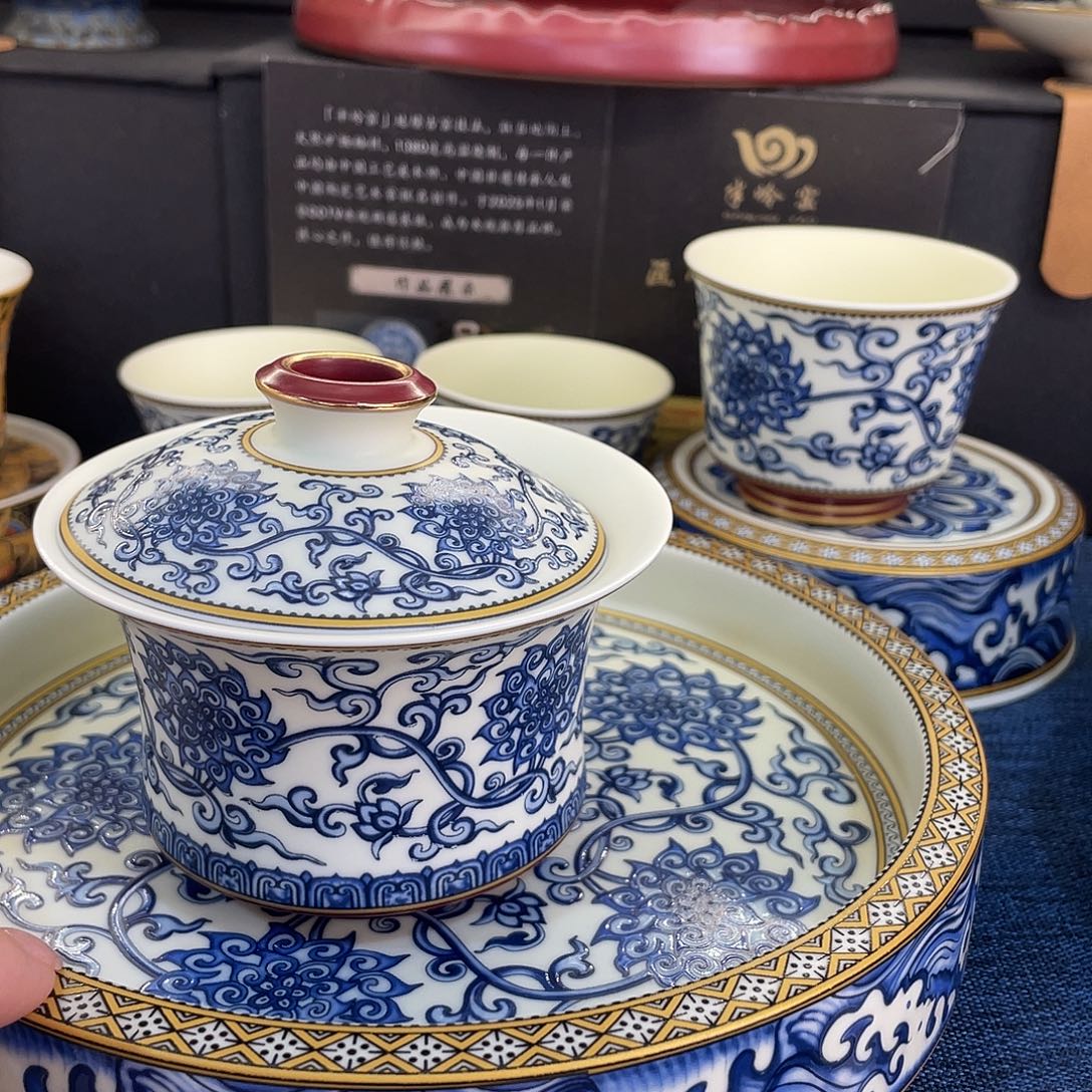 陶景德陶瓷盖碗茶具
