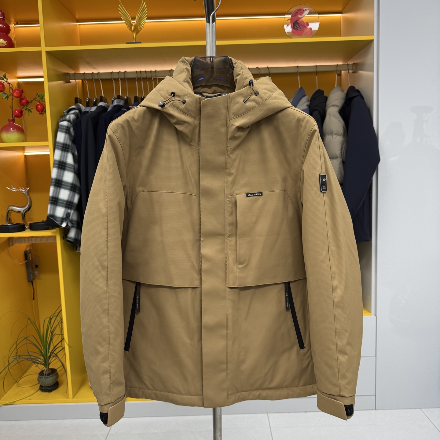 HW895户外男款三防鹅绒服亲肤舒适保暖外套休闲百搭冬装