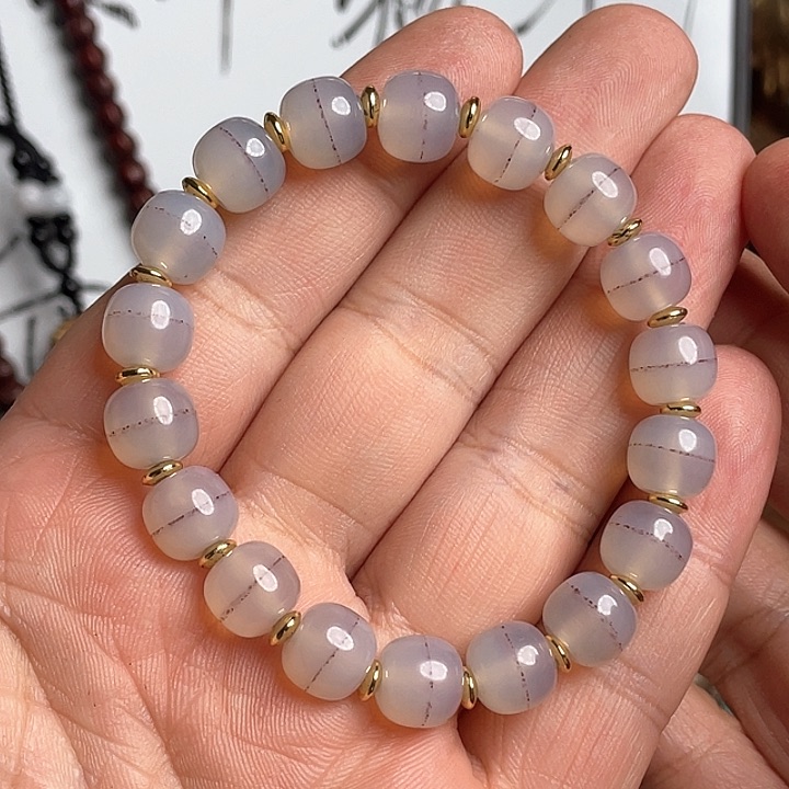 玛瑙/玉髓颈饰合金