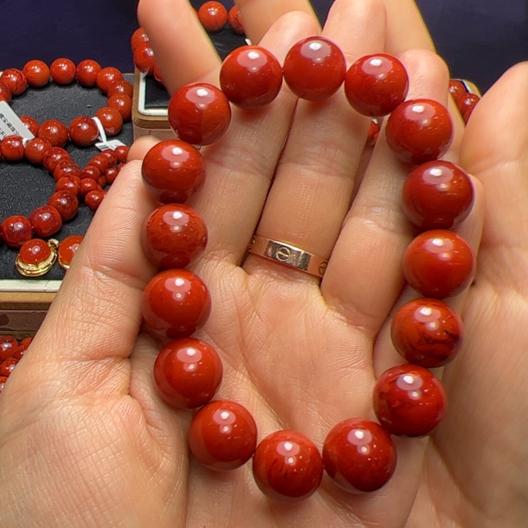 玉***玊南红玛瑙未镶嵌手串