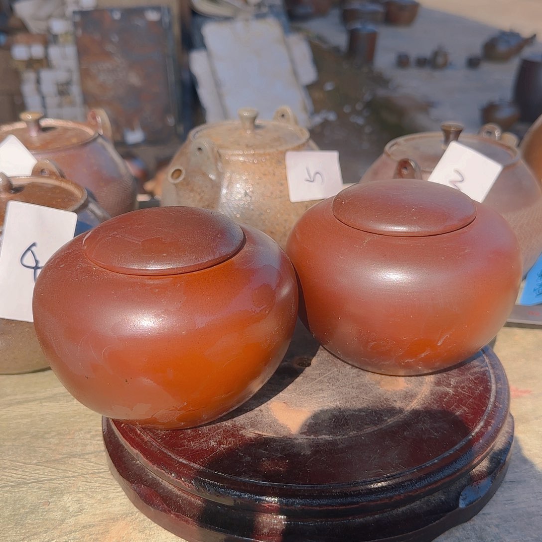 左***跳柴烧茶叶罐2个福利款