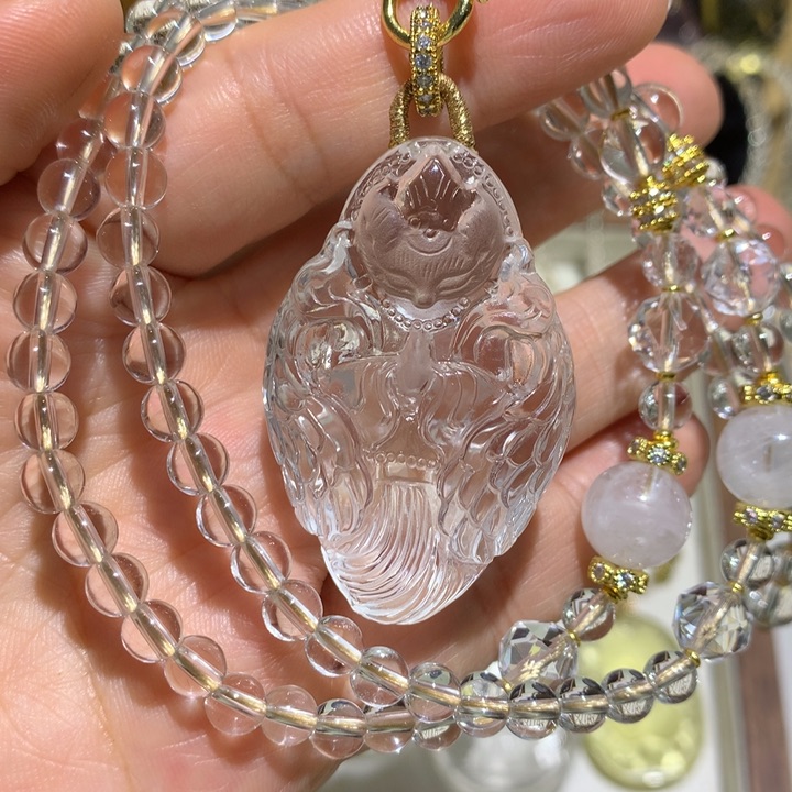 水晶颈饰未镶嵌天然