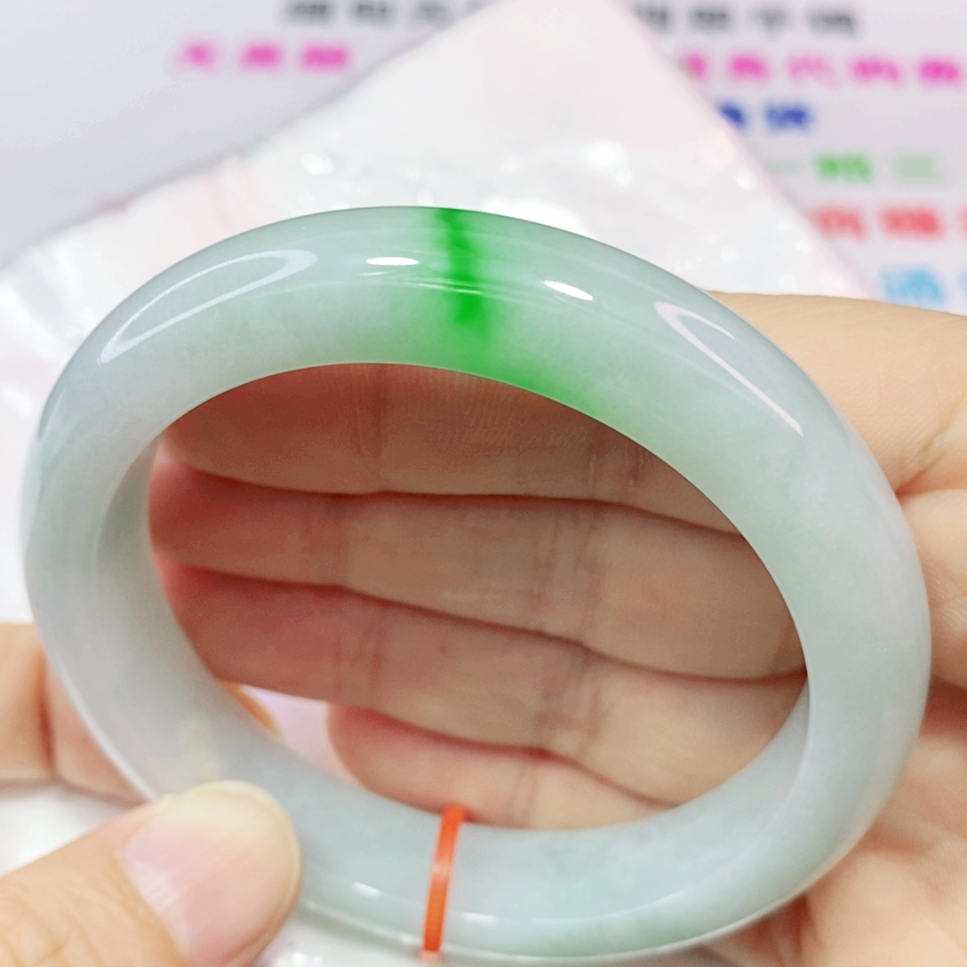 未镶嵌手镯翡翠57.6圈口正圈-完美力推