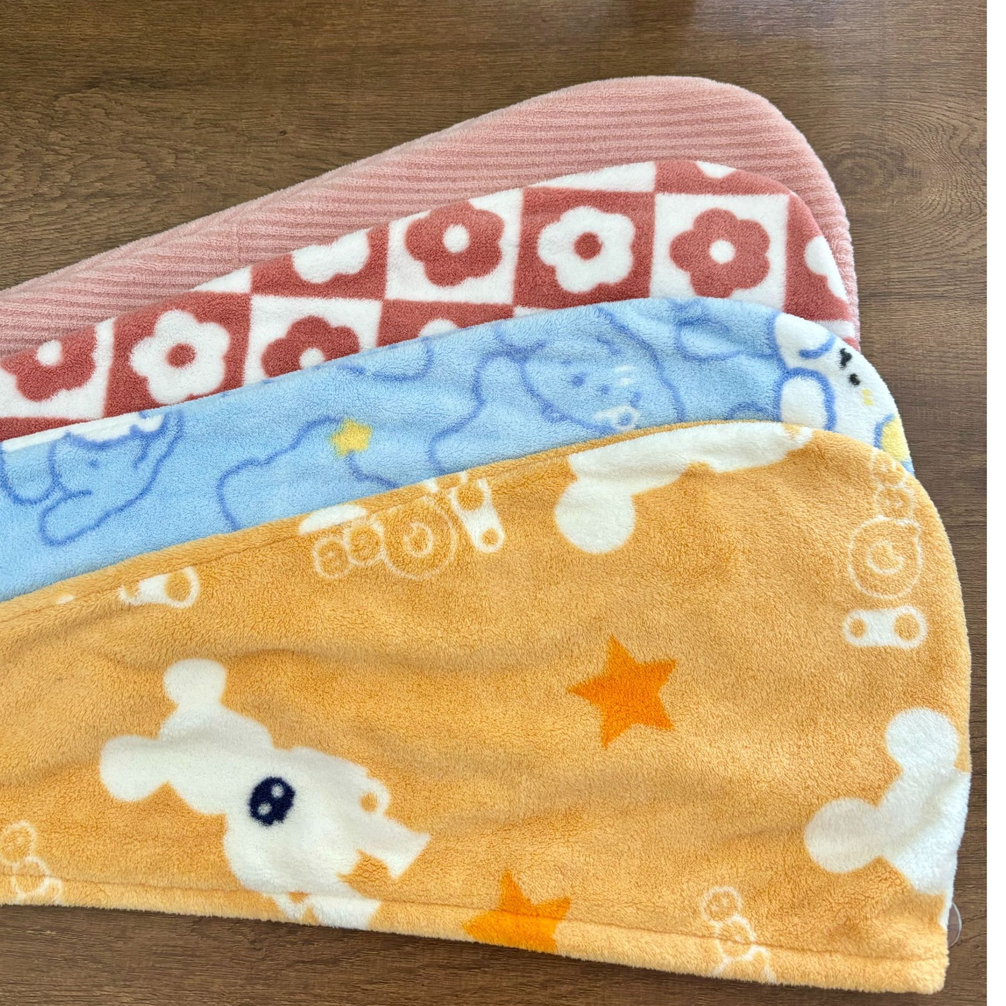 3条装 孤品/微瑕 浴帽、干发帽 素色 （不挑色）
