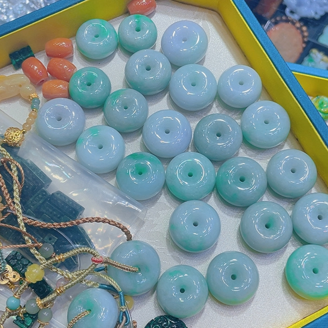 翡翠裸石散珠不可私拍直播间选款链接diy配件