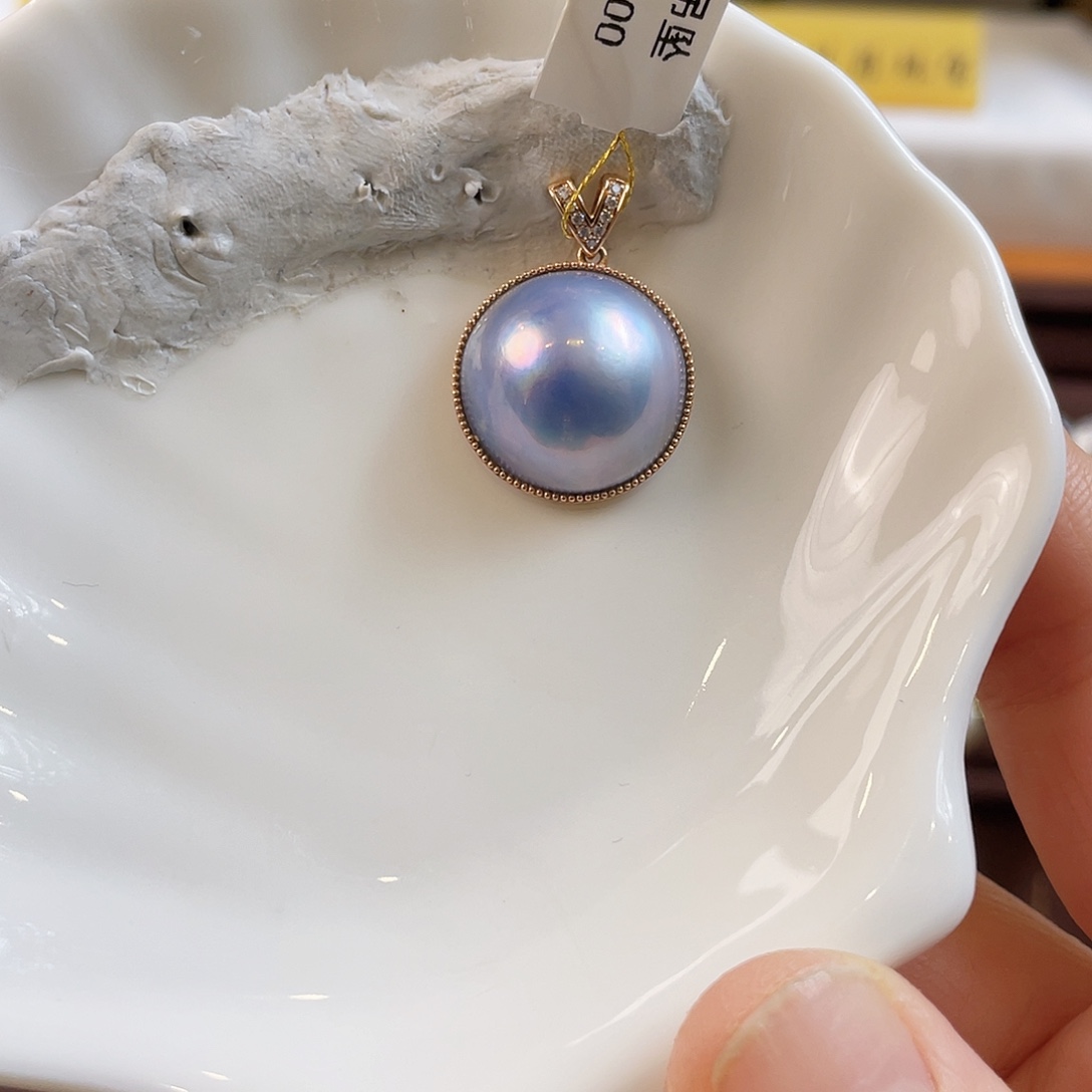 海水珍珠18K金镶嵌颈饰