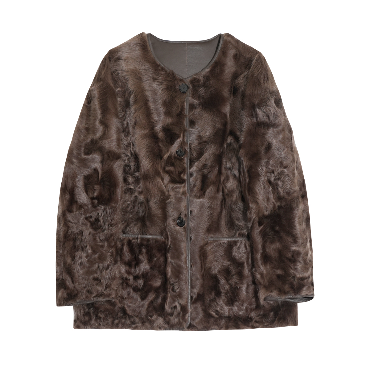 WAWA【心头爱】顶奢限定小湖羊双面穿皮毛一体外套521020