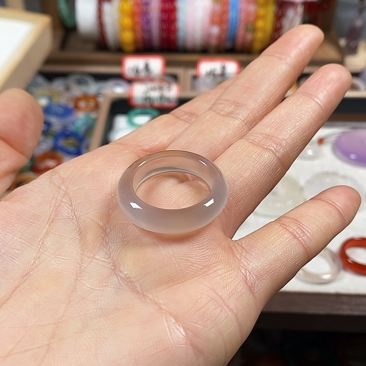 玛瑙/玉髓戒指未镶嵌梅*吉