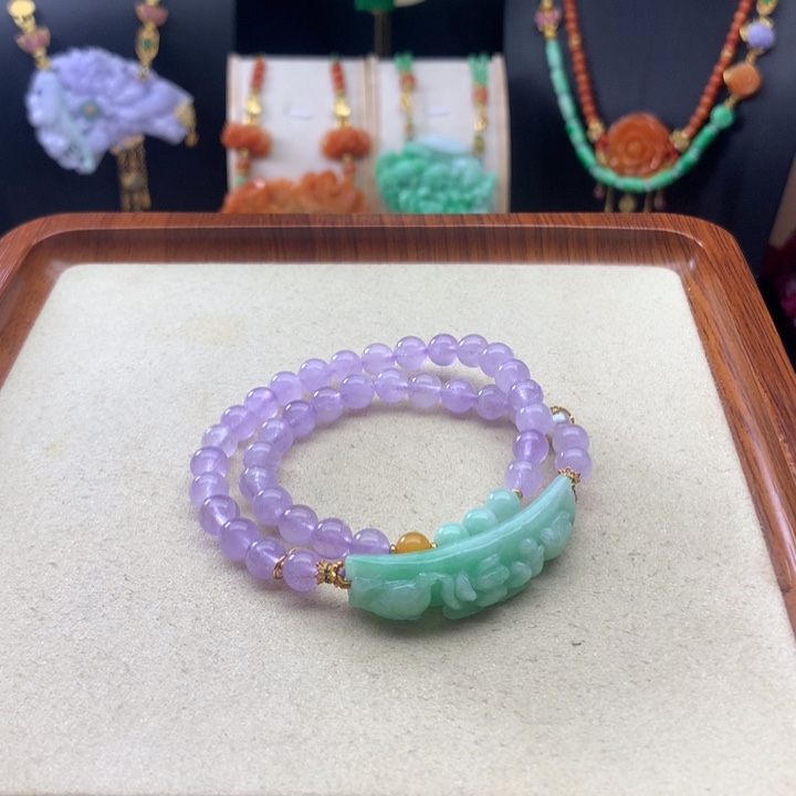 翡翠手链未镶嵌翡翠手牌