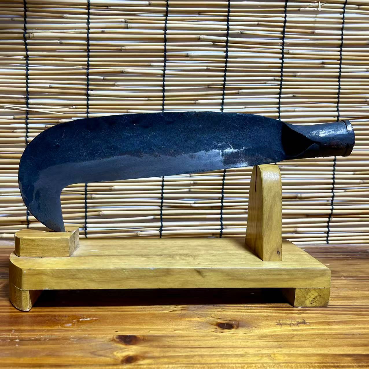 手工锻打炮弹钢砍柴刀家用砍毛竹砍树锋利耐用户外刀具农村割草