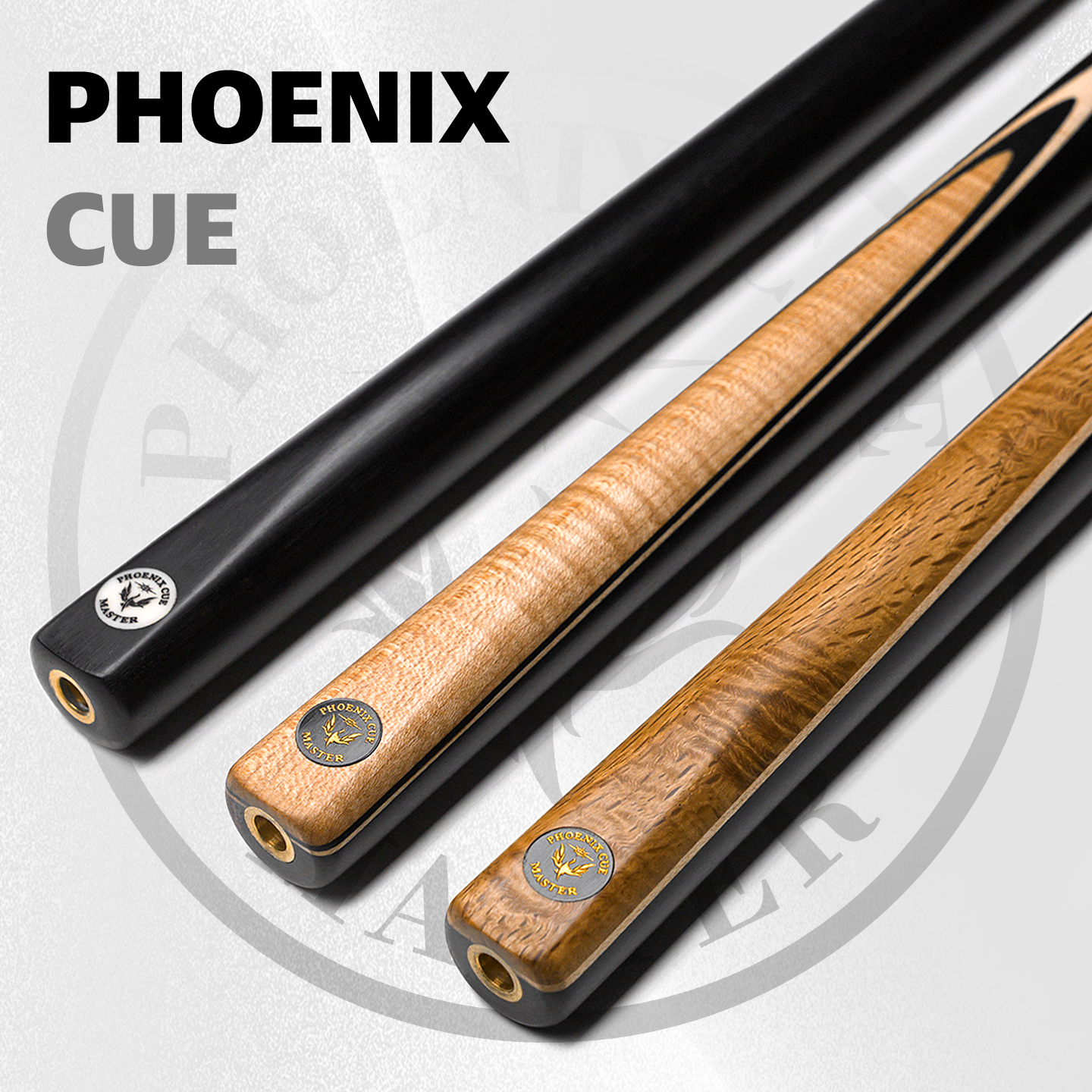 泰国台球杆菲尼克斯PHOENIX英式斯诺克中式黑八小头杆桌球杆