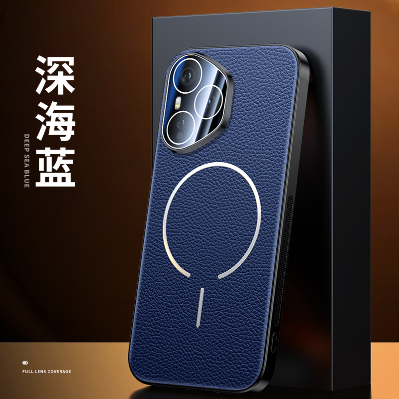 适用honor400pro手机壳自带全包镜头磁吸荣耀400超薄素皮防摔男女