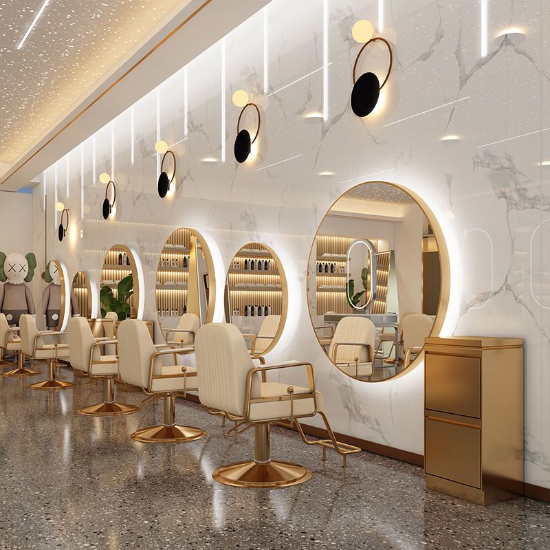 网红美发店镜子发廊专用LED触控单面靠墙潮款网红智能触控灯镜