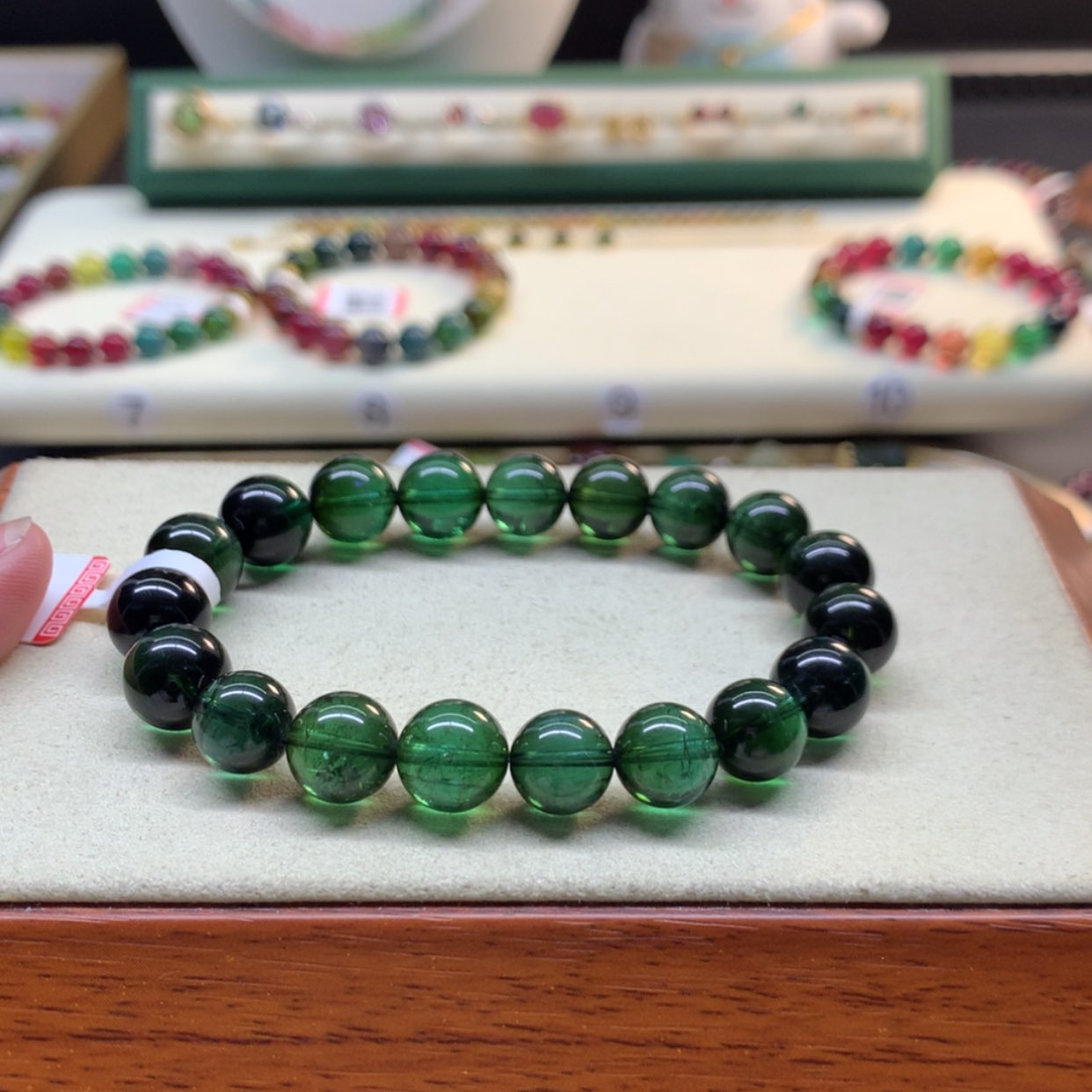 【闪购商品】碧玺手串未镶嵌碧玺10.5mm绿碧玺