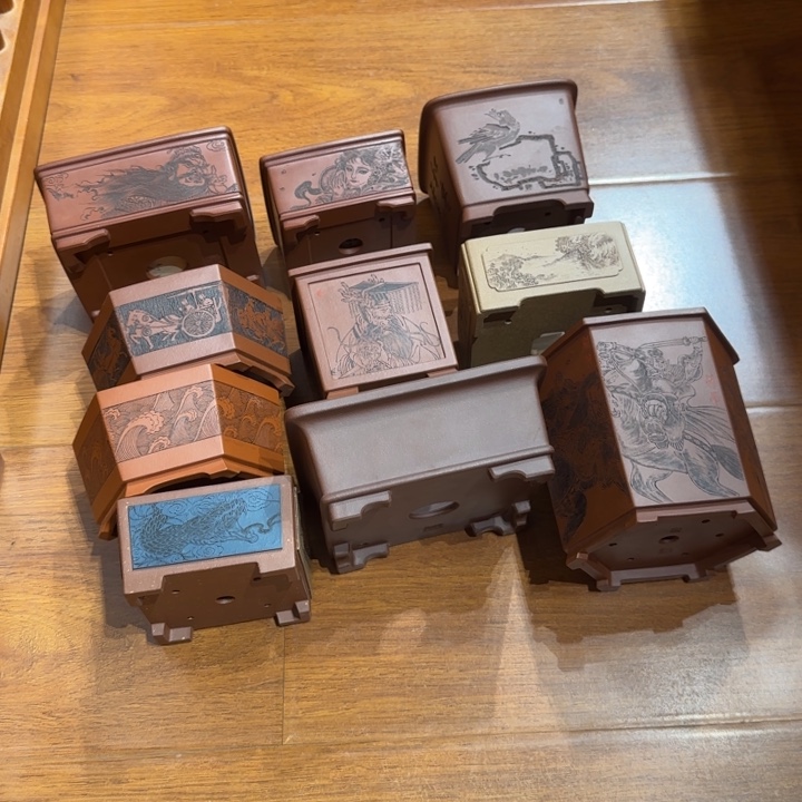 紫砂花盆释****ノ全手工制作