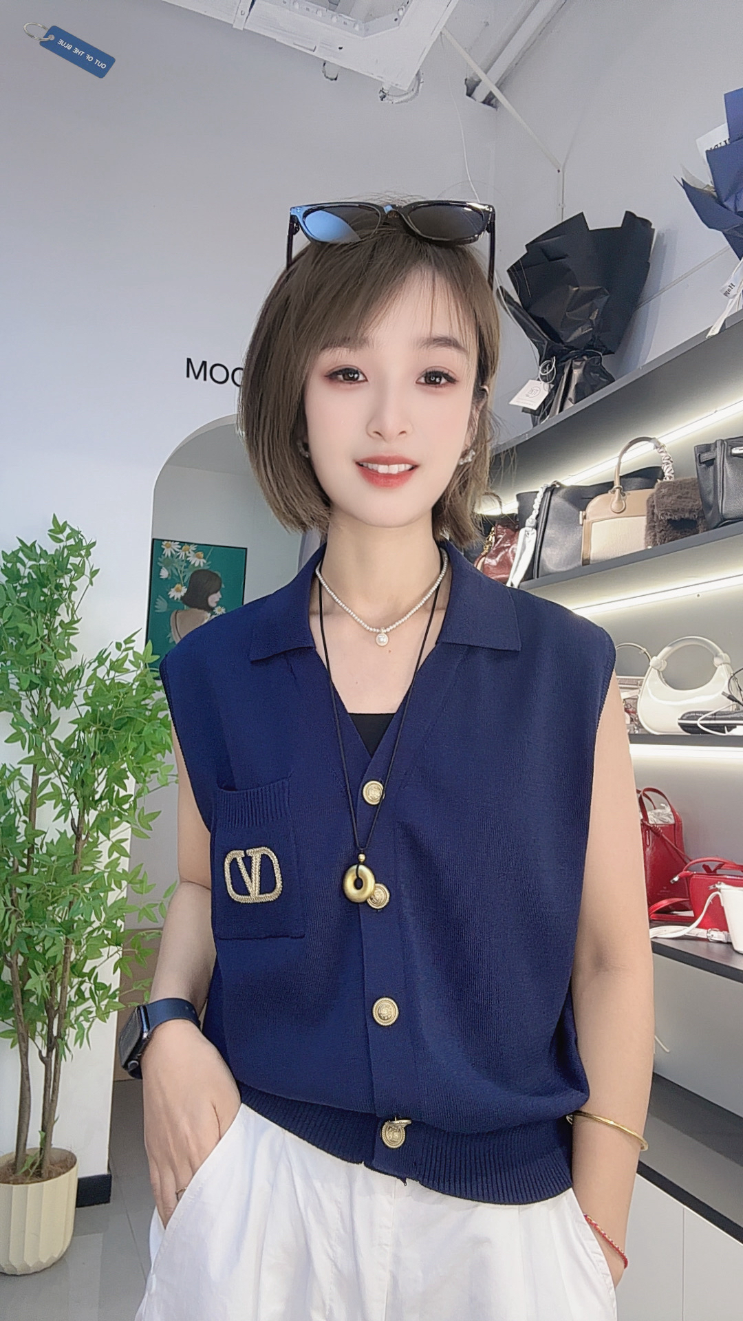饭饭家 轻奢小香针织无袖