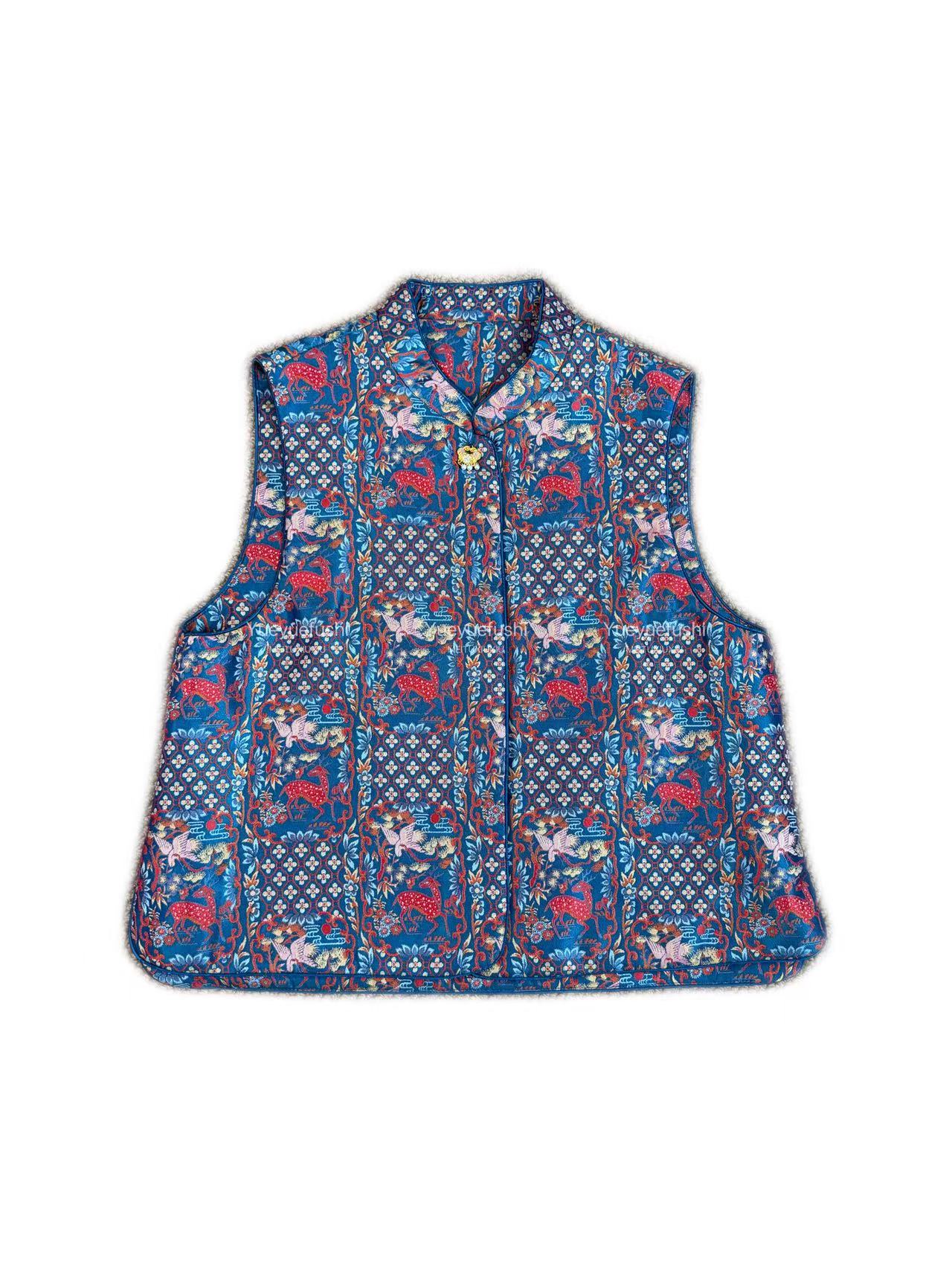 yueyue新中式品非遗宋锦马甲