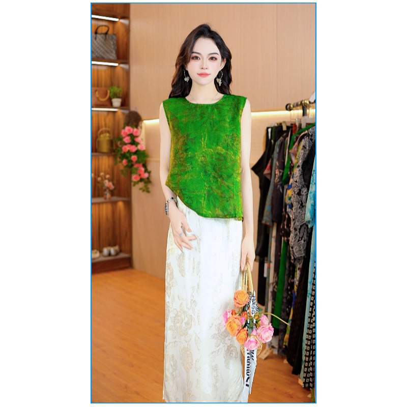 5882-23【浮光锦 不可机洗】新款气质女士小衫