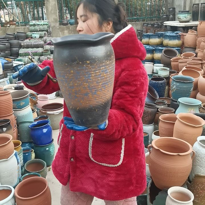 红陶口20高31一个盆