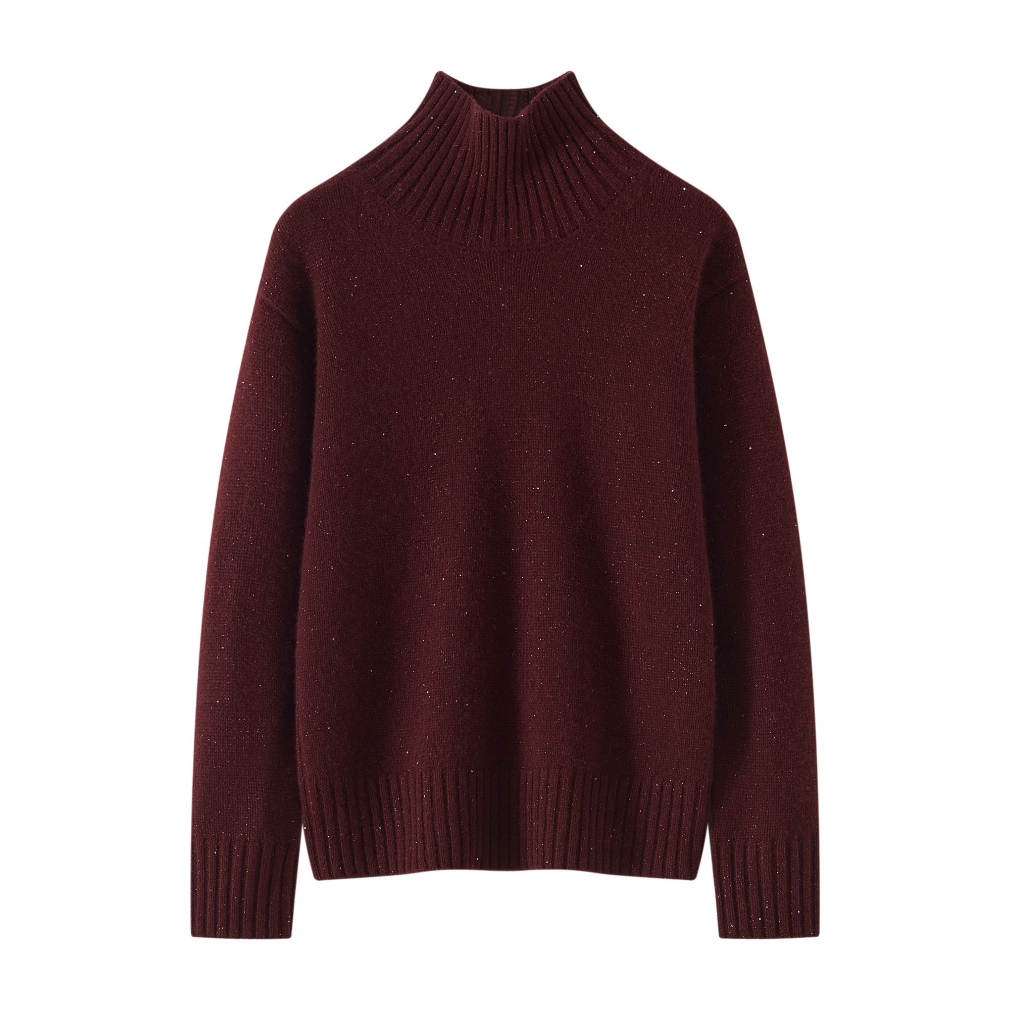 【高领加厚满天星】100%纯山羊绒针织打底衫女套头打底衫纯色秋冬