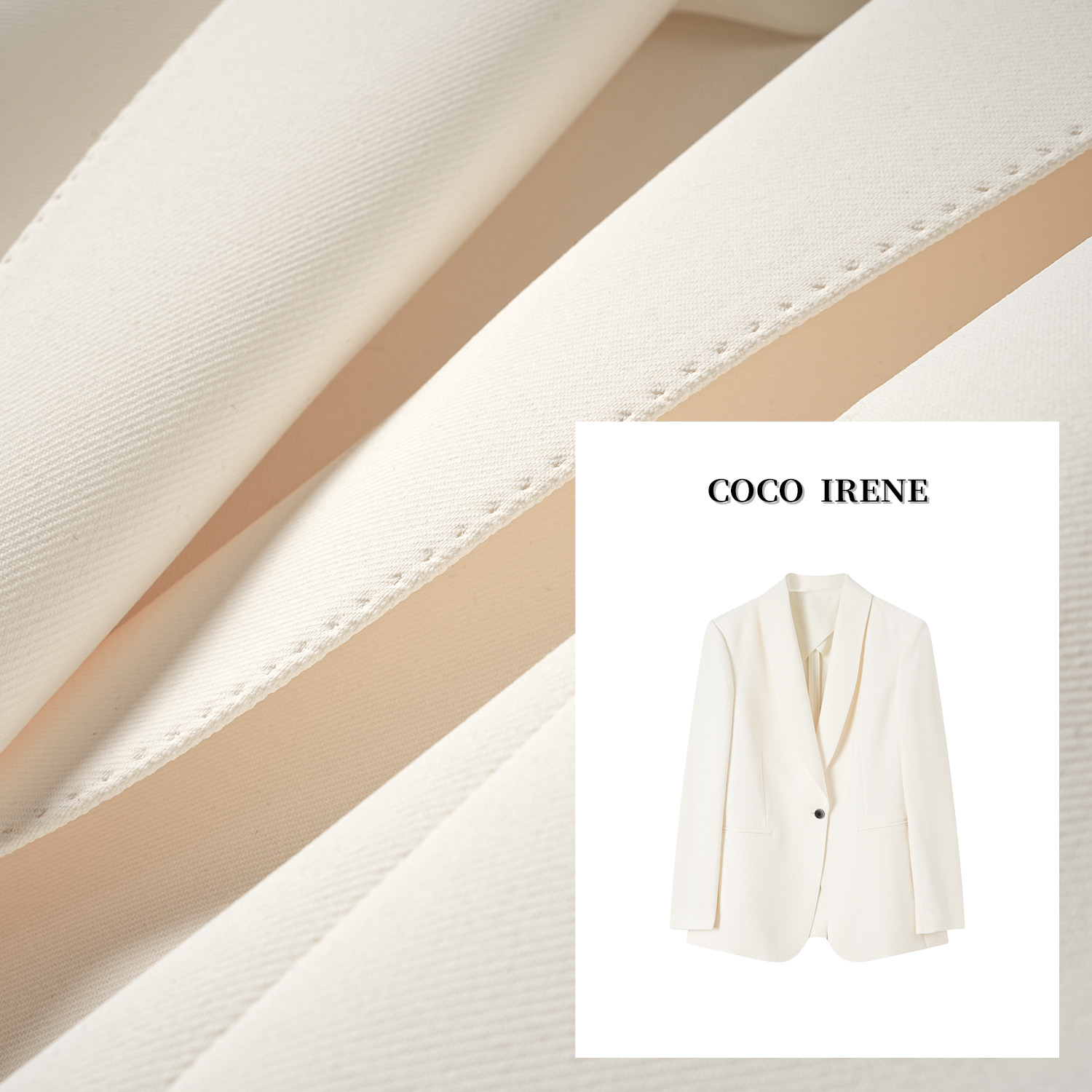 COCO IRENE25年春季新款面料定制内衬轻奢风通勤西装M